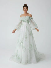 A-Line Floral Appliqued Majesty Bridal Wedding Dress with Ruffles