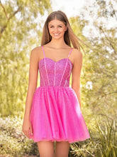 A Line Hot Pink Barbie Style Short Homecoming Dress With Beading