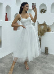 A-Line Sweetheart symmetrical Satin Wedding Dresses With Cascading Ruffles