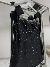Black Square Neck Satin Short Strapless Homecoming Dress With Beading