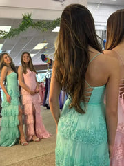 A Line Sweetheart Empire Lace Appliques Long Party Dress