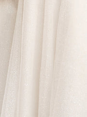 A-Line Tie Shoulder Ivory Spraying Short Party Dress